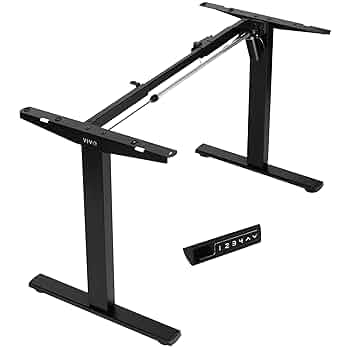 ★VIVO VIVO Ergonomic Office Table, Black Electric 44